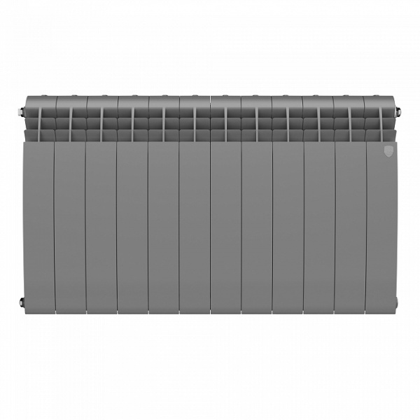 Радиатор биметаллический Royal Thermo BiLiner 500 /Silver Satin - 12 секций, серебристый, RTBSS50012