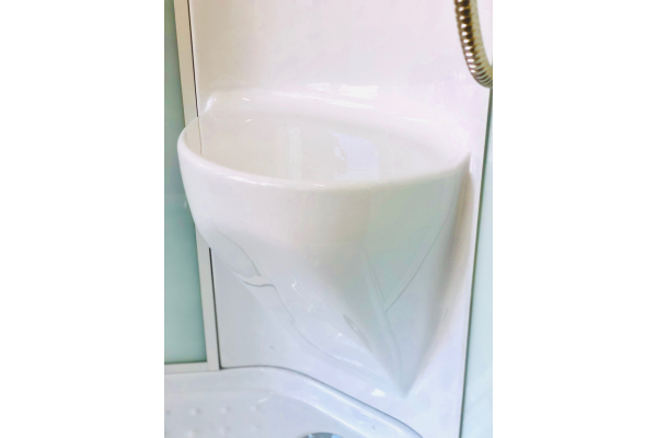 Гидромассажный бокс Royal Bath 90х90х217, белое/прозрачное стекло, белый профиль, RB 90HK7-WT