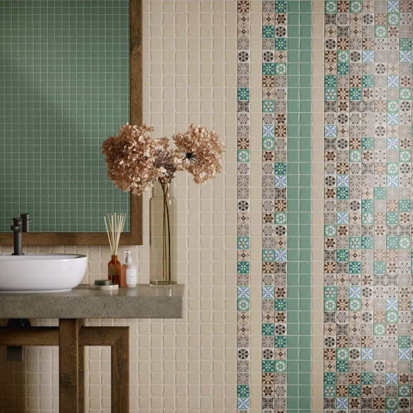 Вставка Kerama Marazzi Анвер 7 4,85x4,85 зеленый, OS\B177\21052