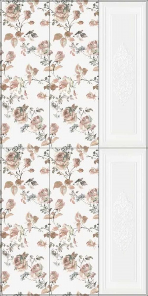 Бордюр Kerama Marazzi Монфорте белый структура 40x3,4, LSA013R