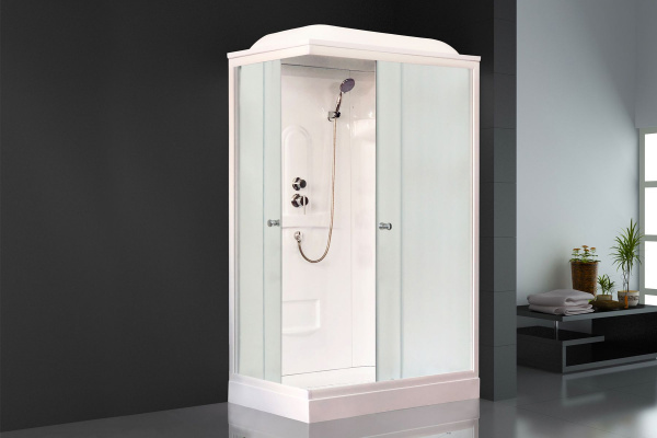 Гидромассажный бокс Royal Bath 120х80х217, матовое стекло, белый профиль, правая, RB 8120HP1-M-R