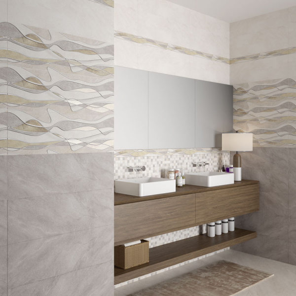Керамическая плитка настенная Alma Ceramica рельефная Риалто / Rialto 246*740*9, TWU12RLT08R