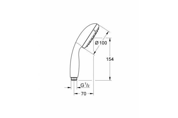 Ручной душ Grohe Tempesta New, хром, 27597001