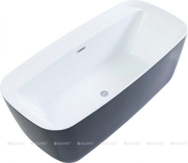 Ванна акриловая Aquanet  Family Fine 170*78 см , белый матовый/ черный матовый, 95778-MW-MB