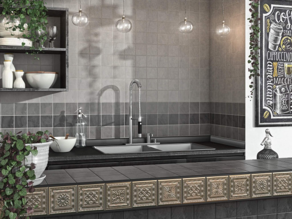 Полотно Kerama Marazzi Дегре серый, 30х40 из 12 частей 9,9х9,9 1299
