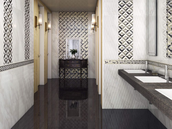 Карандаш Kerama Marazzi 20*1,4 Бисер черный золото POF004