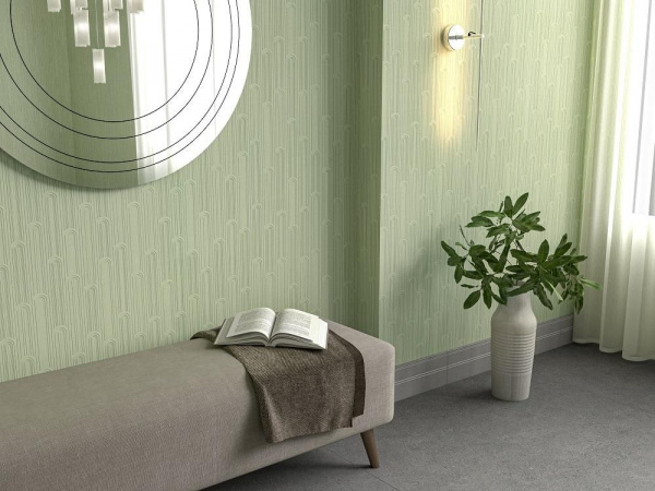 Обои виниловые Kerama Marazzi Арки база, зеленый, KM5313