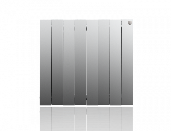 Радиатор биметаллический Royal Thermo PianoForte 500 new/Silver Satin - 8 секций, серебристый, RTPNS