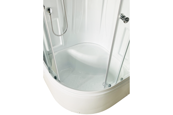 Гидромассажный бокс Royal Bath 90х90х217, прозрачное стекло,  хромированный профиль, RB 90BK1-T-СН