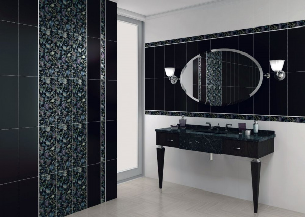 Плитка настенная Kerama Marazzi Лацио 20х50 черный 7094T
