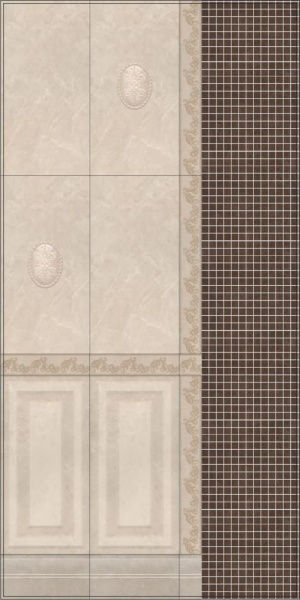 Декор Kerama Marazzi 12х16 Версаль коричневый OBA010