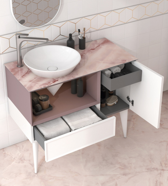 Раковина Kerama Marazzi Cono/Коно 44 с бортиком, встраиваемая сверху., CO.wbi.44