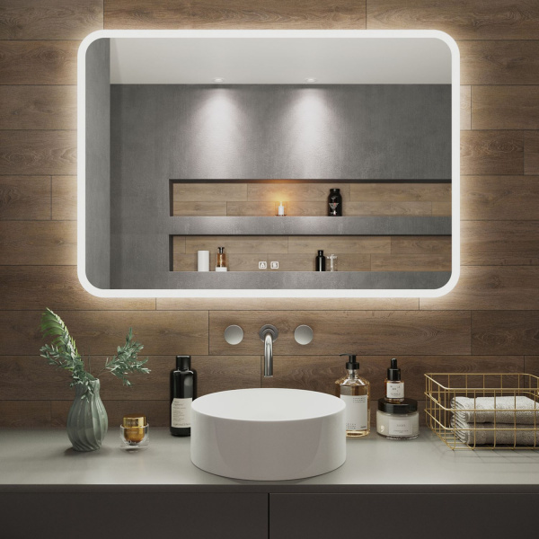 Зеркало Aqua de Marco Амазон 100*70 см, с LED-подсветкой, антизапотевание, Amz100/70