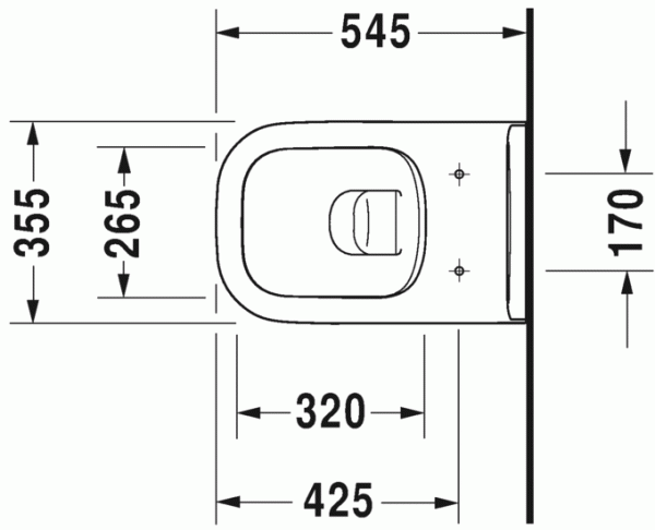 Унитаз подвесной Duravit D-Code Rimless 35.5х54.5 см с сиденьем с SoftClose, 45700900A1
