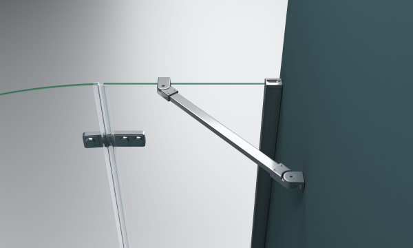 Душевая кабина BelBagno Kraft 900x900x1950, прозрачное стекло, хромированный профиль, KRAFT-R-2-90-C