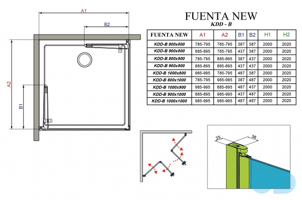 Душевая кабина Radaway Fuenta New KDD-B