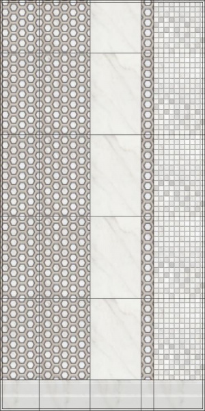 Плитка настенная Kerama Marazzi 25*40 Гран Пале белый панель 6357