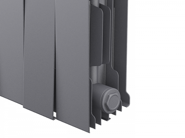Радиатор биметаллический Royal Thermo PianoForte 200 /Silver Satin - 14 секций, серебристый, RTPSS20