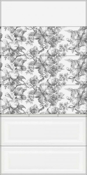 Бордюр Kerama Marazzi Монфорте белый структура 40x3,4, LSA013R