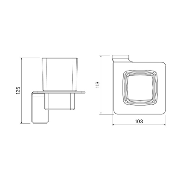 Подстаканник IDDIS Slide, одинарный, хром, стекло матовое, SLISCG1i45