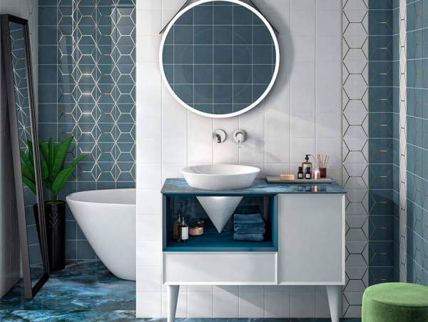 Столешница Kerama Marazzi Cono/Коно ониче синий, CO2.VT277\97