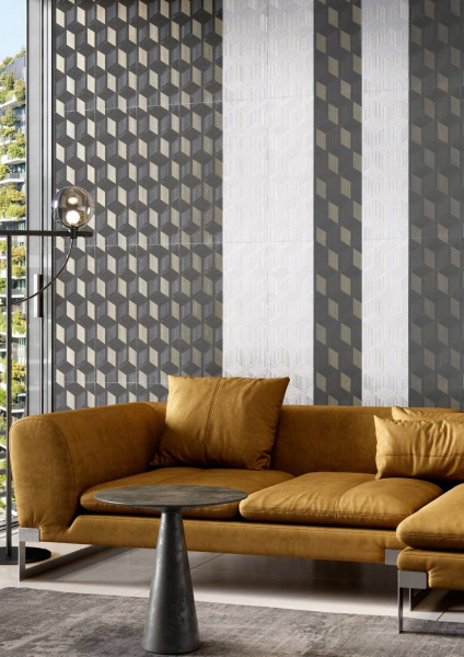 Декор Kerama Marazzi Милан Морандо серый темный 25x75x9, HGD\B428\12144R