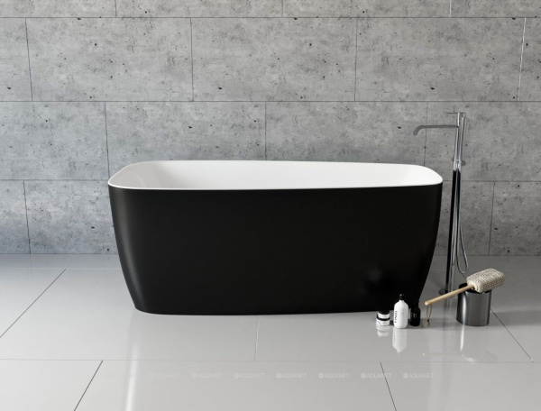 Ванна акриловая Aquanet  Family Trend 170*78 см , белый матовый/черный матовый, 90778-MW-MB