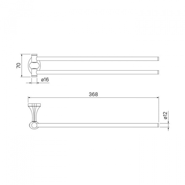 Полотенцесушитель двойной IDDIS Male, MALSS20i49