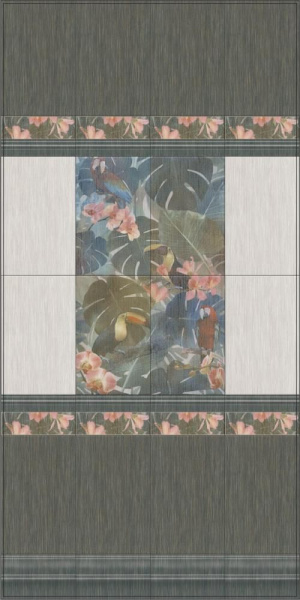 Бордюр Багет Kerama Marazzi Пальмовый лес коричневый 25x5,5 BLE013