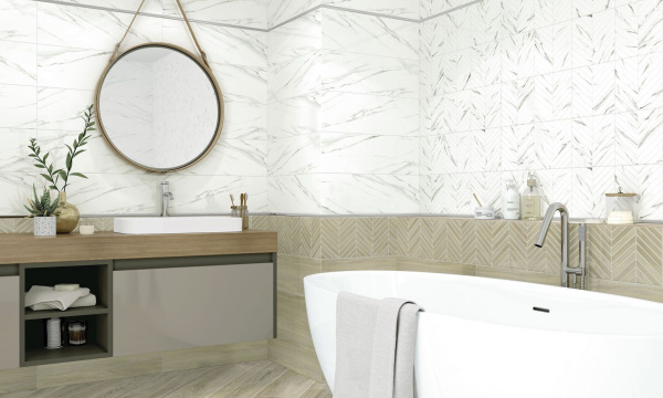 Керамическая плитка настенная Alma Ceramica рельефная Токио / Tokio 200*600*8, TWU11TOK414