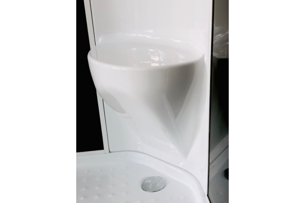 Гидромассажный бокс Royal Bath 80х80х217, черное/прозрачное стекло, хромированный профиль, RB 80HP7-