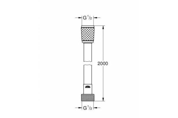 Душевой шланг Grohe Relexaflex 2000 мм, хром, 28155001