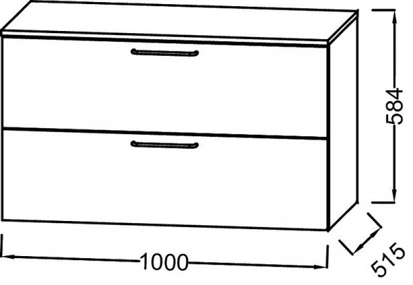 Комод подвесной Jacob Delafon Odeon Rive Gauche, 100 см, белый блестящий, EB2549-R5-N18