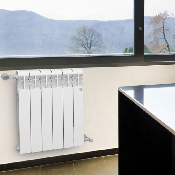 Радиатор биметаллический Royal Thermo Revolution Bimetall 350 - 12 секций, белый, RTRB35012
