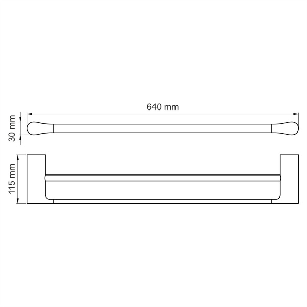 Держатель полотенец WasserKRAFT Elbe K-7200, K-7240