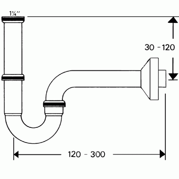 Hansgrohe Сифон для раковины (Артикул 53010000) 53010000