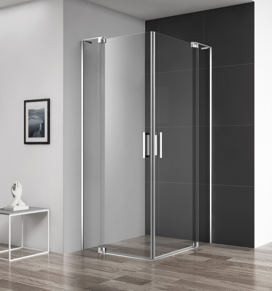 Душевая кабина Cezares Slider  70(80)*80(90)*195 см, прозрачное стекло, хромированный профиль, SLIDE