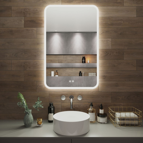 Зеркало Aqua de Marco Амазон 60*80 см, с LED-подсветкой, антизапотевание, Amz60/80